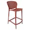 Homeroots Set of Four 26" Orange Heavy Duty Plastic Low Back Counter Height Bar Chairs, 4PK 555089 - alternate 2