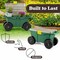 Pure Garden Rolling Garden Cart with Seat and Tool Tray for Weeding or Planting Green 75-MJ2011 - alternate 2