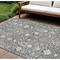 Homeroots 9' X 12' Charcoal Ivory And Green Oriental Washable Indoor Outdoor Area Rug 598032 - alternate 1