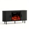 Homeroots 65in Black Wood Fireplace Entertainment Center With Fireplace 723789 - alternate 2
