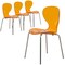 Leisuremod Modern Oyster Side Chair in Transparent Orange with Chromed Base, 4PK OC17TOR4 - alternate 1