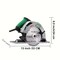 Wrightmaster 1450W 110V Electric Circular Saw with Adjusting Level Cutting Angle, Multifunctional&Ergonomic ZR-CS-185B - alternate 2
