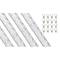 Mytee Products 4 Foot Aluminum L-Track 4 and Stud with Stainless Steel Ring 16, 16PK LTK4x4-LTKSx16 - alternate 2