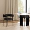 Manhattan Comfort Onda Metal Vegan Leather Dining Chair in Black DC1608-3 - alternate 1