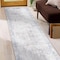 World Rug Gallery Transitional Bordered Vintage Machine Washable Non Slip Runner Rug 2 ft 6 in x 7 ft Blue 6026BLUE2X7 - alternate 1