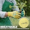 Bison Life Latex Crinkle Coated Work Gloves, Ultra Stretch Grip Gloves for Utility, Yellow/Green, 120Pairs, 120PK BLZ-ESRG-18YGR-A - alternate 2