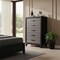 Homeroots 32" Gray And Black Wood Five Drawer Dresser 564693 - alternate 3