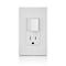 Leviton Combo Switch/Outlet, 15A, 1-1/2hp, Wht T5625-W - alternate 2