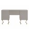 Homeroots 55" Gray And Clear Writing Desk With Three Drawers 402072 - alternate 3