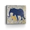Homeroots Exotic Blue And Gold Elephant Unframed Print Wall Art 398846 - alternate 1
