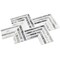 Apollo Tile Toscana 13x16 in. Polished Calacatta Bluette, Thassos White Chevron Mosaic Tile, 5PK APLEML88CV09A - alternate 2
