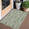 Homeroots 3' X 5' Artichoke Green And Fern Green Damask Washable Indoor Outdoor Area Rug 588166 - alternate 1