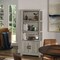 Martha Stewart Hutton Four Tier Shaker Style Bookcase with Storage Cabinet in Gray Washed Wood with Oil Rubbed Bronze Hardware ZG-053-GY-BK-MS - alternate 3