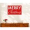 Homeroots 12" X 19" Red and White Handcrafted Merry Christmas Metal Wall Decor 487509 - alternate 2
