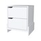 Homeroots 20" White Wood Two Drawer Nightstand 534909 - alternate 1