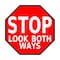 Piprd Stop Look Both Ways Floor Sign, 12" STSTOPL2W12 - alternate 1