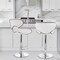 Elama 2 Piece Faux Leather Adjustable Bar Stool in White with Chrome Base ELM-723-WHT - alternate 2