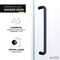 Anzzi 48 in. by 76 in. Frameless Sliding Shower Door in Gunmetal w/ Clear Tempered Glass & Tsunami Guard SD-AZ13-01GB - alternate 4
