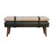 Homeroots 35in Brown Boucle and Solid Wood Upholstered Storage Bench With Cabinet 717468 - alternate 3
