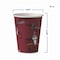 Dart Paper Hot Drink Cups in Bistro Design, 12 oz, Maroon, PK300 OF12BI-0041 - alternate 2