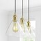 Jonathan Y Kiawah Island 30.5" 3-Light Metal/Glass Contemporary Modern LED Pendant, Brass Gold/Black JYL1123A - alternate 2