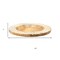 Homeroots 13" Natural And White Solid Wood Chevron Handmade Round Charger Plate 633186 - alternate 4