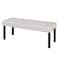 Homeroots 48" Ivory and Black Tufted Velvet Upholstered Bench 569210 - alternate 2