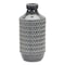 Homeroots 15" Gray Geometric Cylinder Terracotta Table Vase 516233 - alternate 1