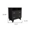 Homeroots 32" Black Two Drawer Dresser With Open Shelving 544028 - alternate 3