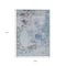 Homeroots 9' X 12' Turquoise Denim Blue And Gray Abstract Washable Indoor Outdoor Area Rug 630817 - alternate 2