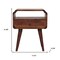 Homeroots 22" Chestnut Solid Wood Oval One Drawer Nightstand 651575 - alternate 2