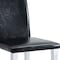 Homeroots Set of Two Black and Silver Faux Leather and Metal Dining Side Chairs, 2PK 719650 - alternate 2
