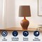 Jonathan Y Eben 23" Rustic Farmhouse Resin/Metal Gourd LED Table Lamp with Paper Rope Shade, Brown Wood Finish JYL9200A - alternate 2