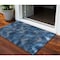 Homeroots 3' X 5' Navy Blue And Sky Blue Abstract Washable Indoor Outdoor Area Rug 587122 - alternate 1