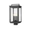 Z-Lite Hartwell 4-Light Outdoor Post Mount Fixture, 10 in W x 21.25 H, Sand Black 5019PHBS-BK - alternate 1