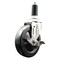 Service Caster 5 Inch 316SS Soft Rubber Wheel Swivel 1-1/4 Inch Expanding Stem Caster Brake SCC SCC-SS316EX20S514-SRS-TLB-114 - alternate 1