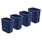Acrimet Wastebasket, Deskside Bin, 3.25 Gallon/13 Quart/ 12 Liter (Plastic) (Blue Color), 4PK 576.4 - alternate 1