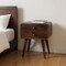 Homeroots 22" Chestnut Solid Wood Two Drawer Nightstand 651523 - alternate 4