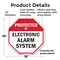 Signmission Protected By Electronic Alarm Syste, 18 Inch X 18 Inch, Plastic Sign OC-P-18-183 - alternate 2