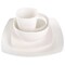 Gibson Soho Lounge 16 Piece Fine Ceramic Soft Square Stoneware Dinnerware Set in White 136631.16 - alternate 4