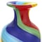 Homeroots 10" Rainbow Murano Glass Abstract Round Table Vase 476257 - alternate 3