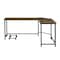 Homeroots 66" Brown and Black L Shape Computer Desk 491512 - alternate 1