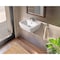Whitehaus Collection 21 in Rectangular Wall Mount Basin with Overflow Control Ledge, Single Faucet Drilling and Overflow B-EVO15 - alternate 2