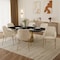 Leisuremod Zaire Collection Modern Dining Chair, Gold Legs and Beige Velvet ZDC52BG - alternate 3