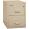 Fireking 12-3/16" W 2 Drawer Fire-Resistant Vertical File Cabinet, Parchment, Letter 2-1831-CPA - alternate 1