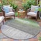 Homeroots 8' Fern Green And Gray Round Abstract Washable Indoor Outdoor Area Rug 632049 - alternate 2