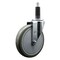 Service Caster 6'' Gray Poly Wheel Swivel 1'' Expanding Stem Caster SCC-EX20S614-PPUB-1 - alternate 1