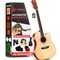 Pyle Steel String Acoustic Guitar Kit, 4/4 Full Size Cutaway All-Wood Guitarra Acustica with Premium PGSTGR007N2 - alternate 1