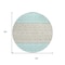 Homeroots 8' Teal Blue Aqua And Ivory Round Geometric Washable Indoor Outdoor Area Rug 613875 - alternate 2