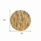 Homeroots 8' Orange And Beige Round Striped Washable Indoor Outdoor Area Rug 609044 - alternate 3